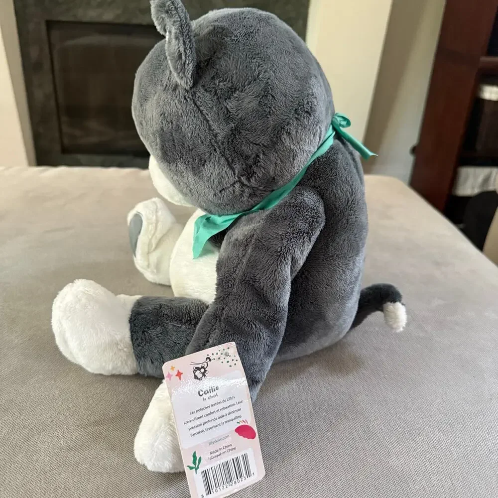 Lilly’s Love Callie the Cat Weighted Plush Gray 10